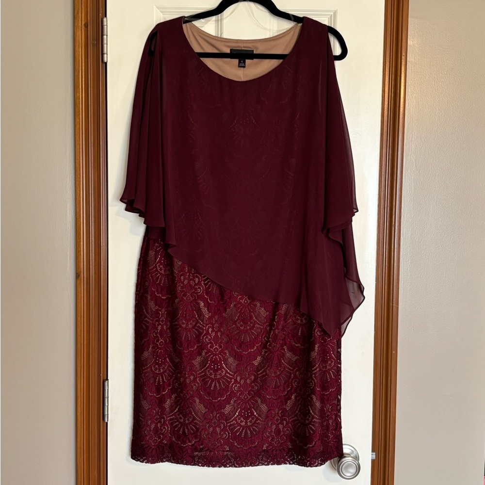 Connected Apparel Burgundy Dress